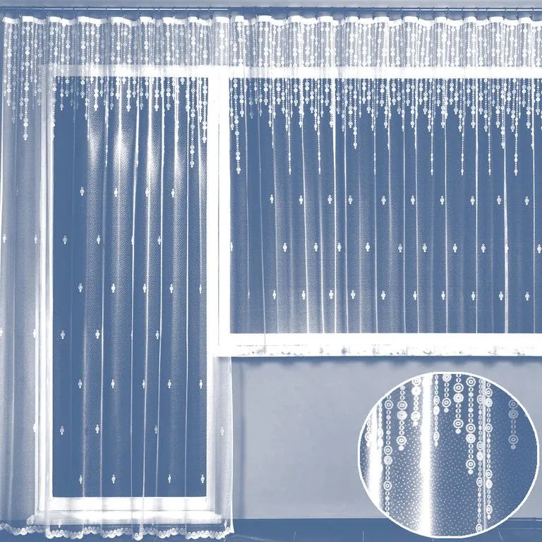 Polontex Perdea finisată din jacard RIA - set pentru balcon