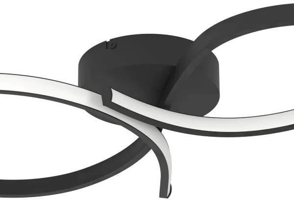 Plafonieră LED Eglo 901266 SERPINS LED/21W/230V 3000K negru