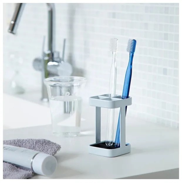 Suport periuțe de dinți YAMAZAKI Tower Slim, alb