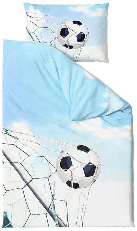 Lenjerie de pat din bumbac 3D FOOTBALL ZONE, albastru Dimensiune lenjerie de pat: 70 x 90 cm | 140 x 200 cm