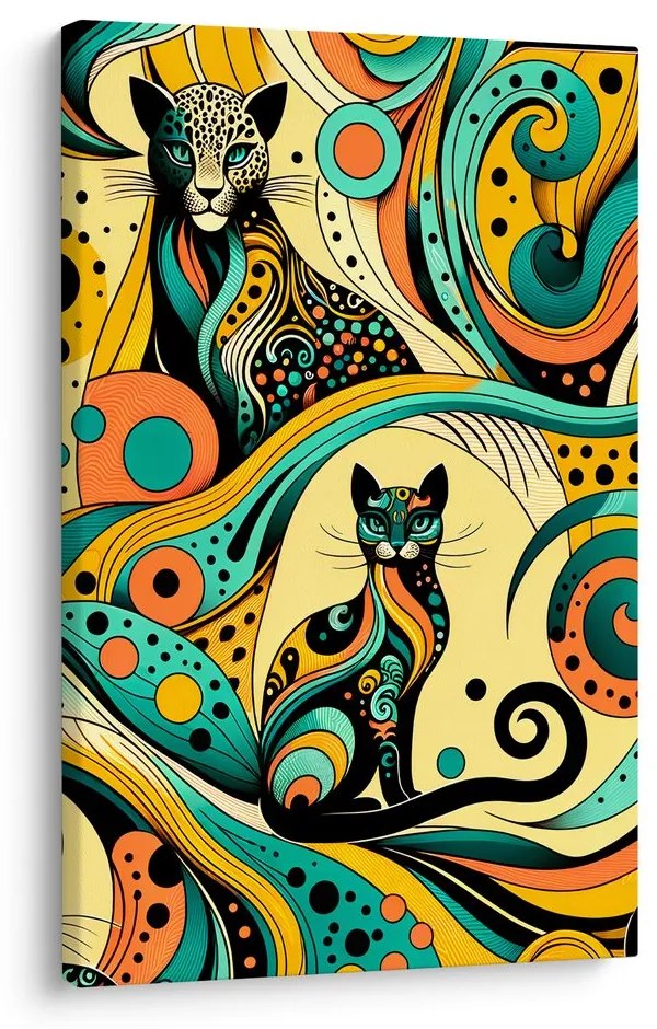 Tablou pisici ornamentale