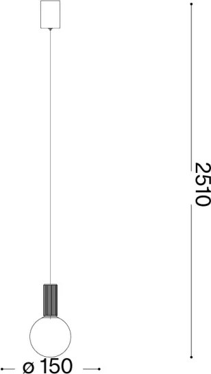 Ideal Lux - Lustră LED suspendată cu cablu ODEON LED/8W/230V CRI 90 Ø 15 cm bej/alb