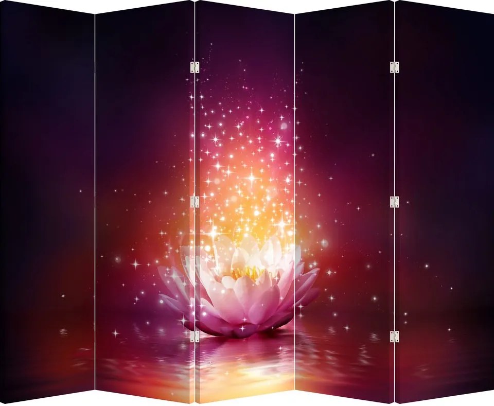 Paravan - Floare de lotus (210x170 cm)