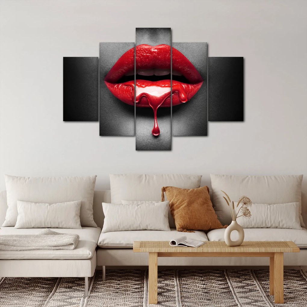 Tablou cu buze de femeie (150x105 cm)