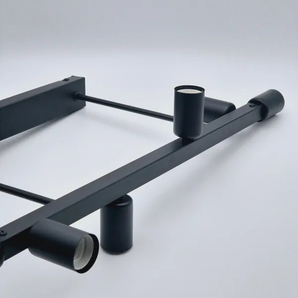 Lustră pe tijă ASTRID 6xE27/60W/230V negru