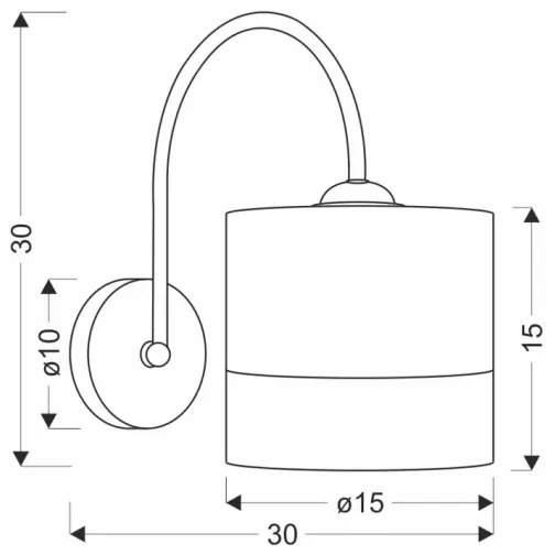 Lampă de perete BIANCO 1xE27/40W/230V alb/maro