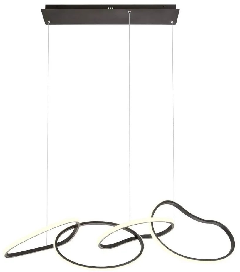 Redo 01-3390 - Candelabru LED reglabil pe cablu BIAS LED/90W/230V, negru