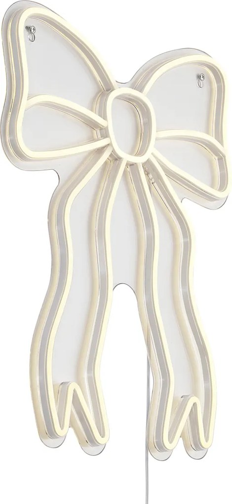 Lampă de perete cu neon alb cald, inclusiv LED - Bow