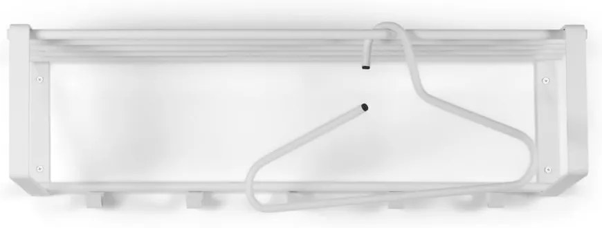 Cuier de perete alb cu raft din metal 70 cm Rex – Spinder Design