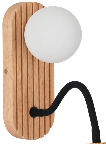 Brilagi - Lampă de perete MODERN WOOD, 1xG9/5W/230V + 1xGU10/8W, lemn