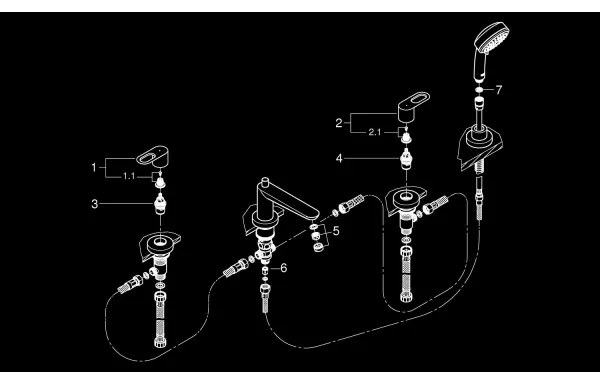 GROHE 2511900A - Baterie de cadă BAULOOP DN 20, crom lucios