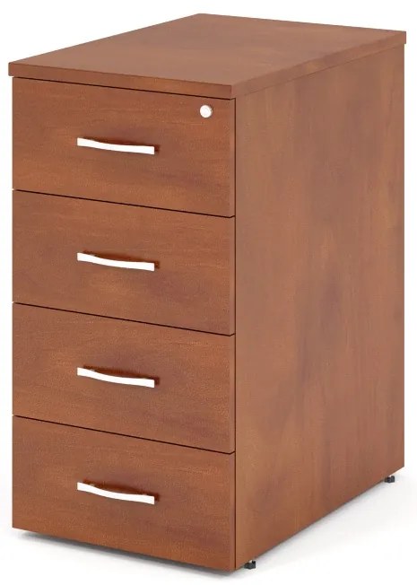 Container Impress 40,6 x 60 cm - 4 sertare (pentru masa Impress 76 cm), nuc inchis