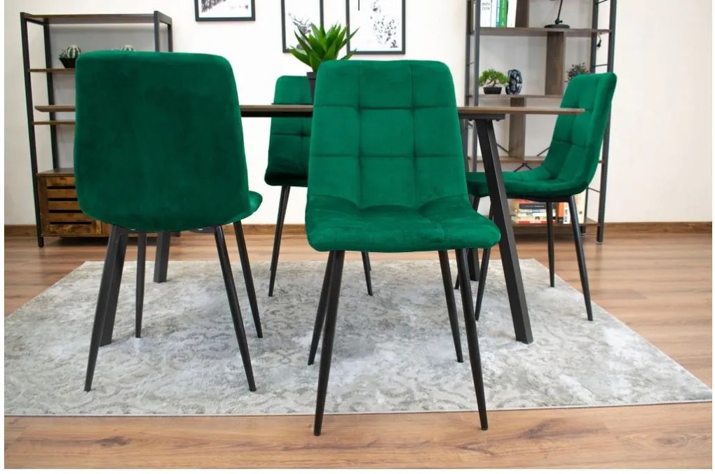 Scaun de sufragerie dn catifea Smaragd Luxury