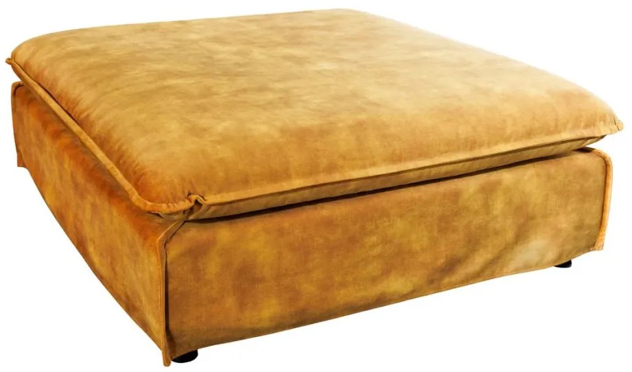 Taburete confortabil, suport pentru picioare Heaven 100cm, catifea galben mustar
