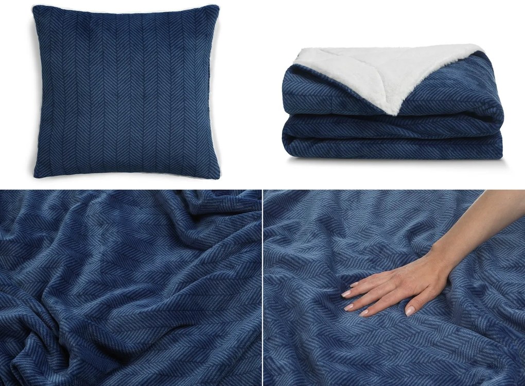 Set Pernă și Pătură Warm Hug 130x190 cm verde/verde iceberg