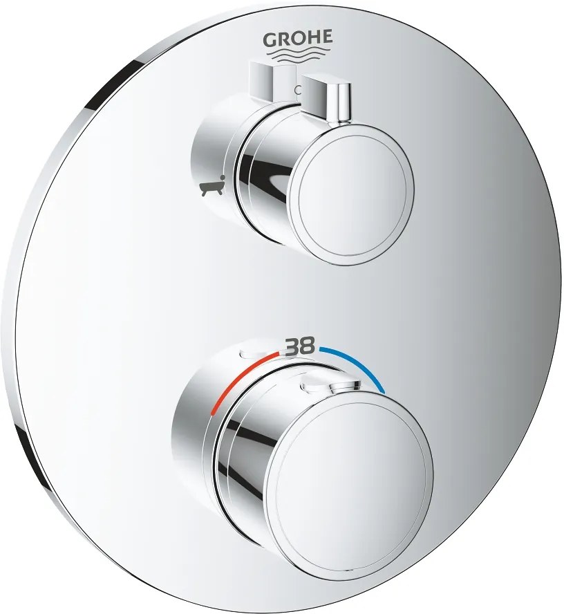 Grohe Grohtherm baterie cadă-duș ascuns cu termostat StarLight Chrome 24077000