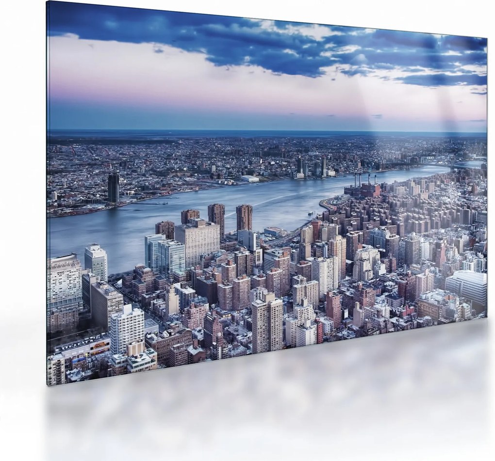 Tablou pe sticlă cu New York (70x50 cm)