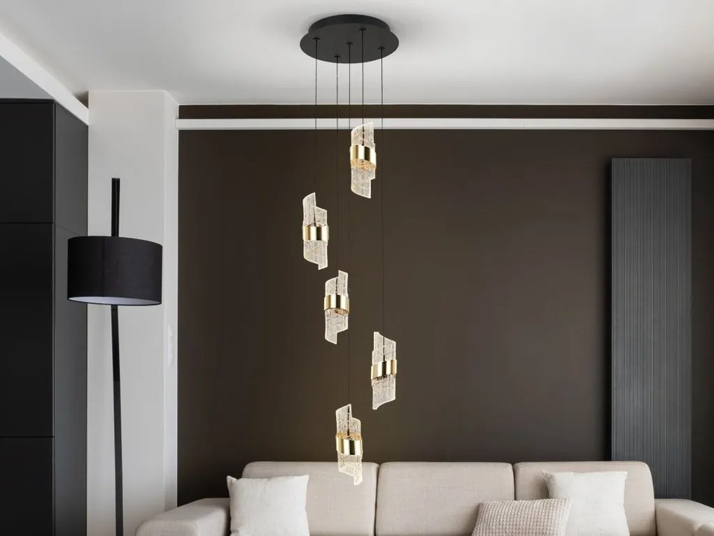 Lustra LED suspendata design elegant Iliada 5L