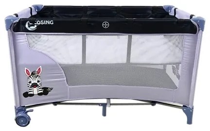 COSING - Pătuț de călătorie ADAM, reglabil, Zebra Gri