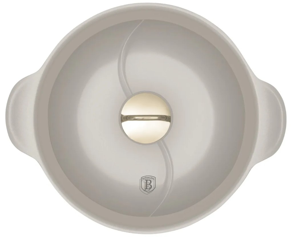 Cratiță cu capac și separator 30 cm, 4.2L – Berlinger Haus Sahara Collection BH 8628, crem, pentru rețete multiple, antiaderentă