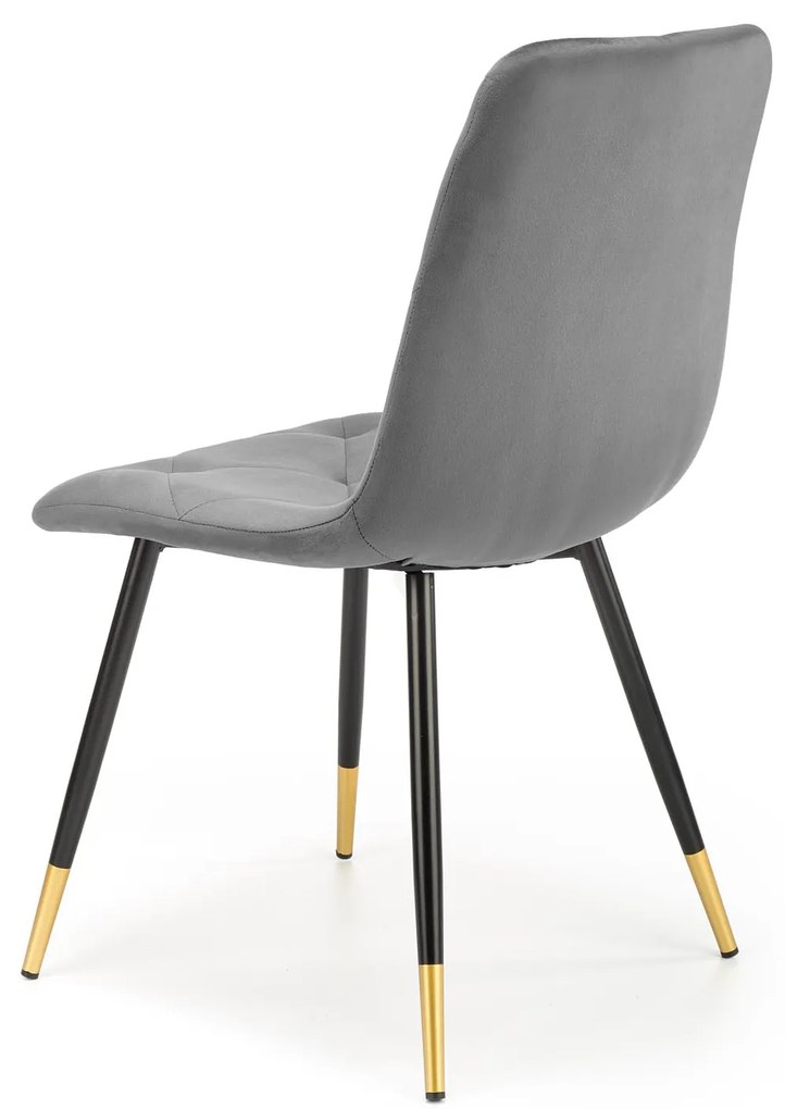Scaun de sufragerie Kallan (gri închis + negru + auriu). 1039675