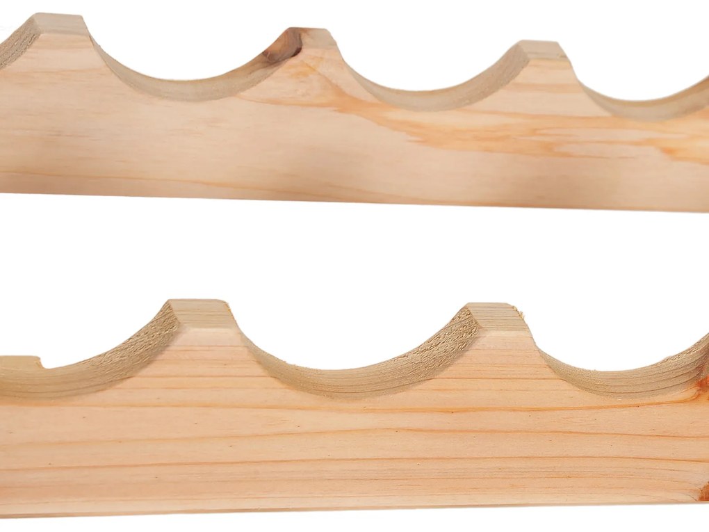 HOMCOM Raft pentru Sticle din Lemn de Brad cu 6 Rafturi pentru 72 de Sticle, 114x28x85 cm, Lemn Natural | Aosom Romania