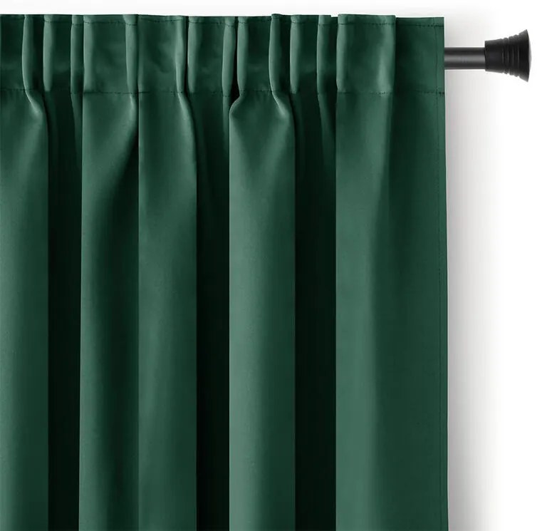 Draperie groasă blackout RESTILO verde închis 140 x 245 cm set 2 buc