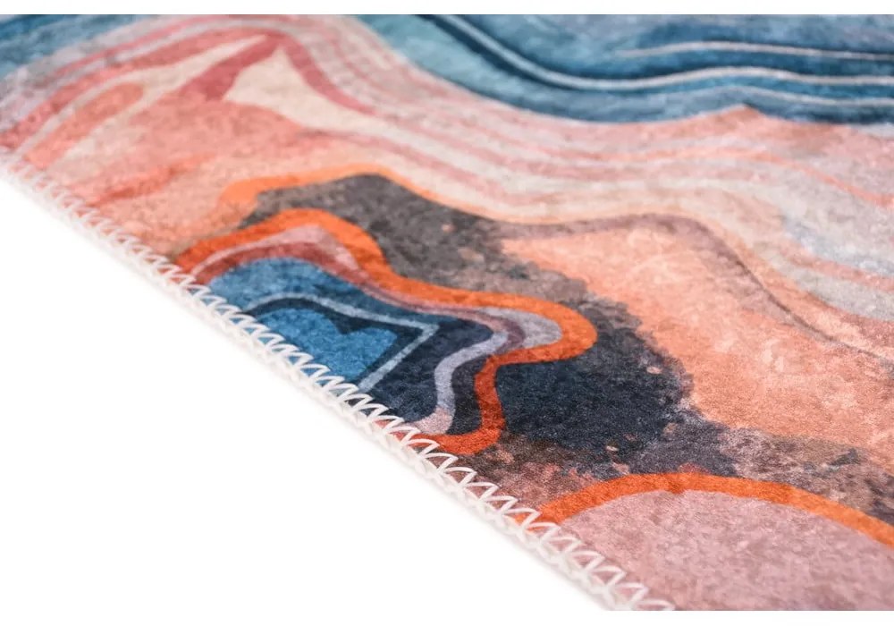 Covor albastru-roz lavabil 60x100 cm Colors of Joy – Vitaus