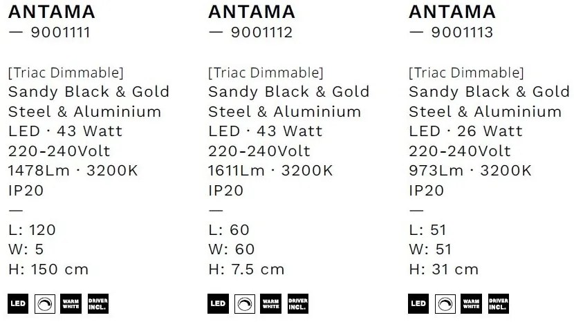Lustra LED aplicata stil modern minimalist ANTAMA