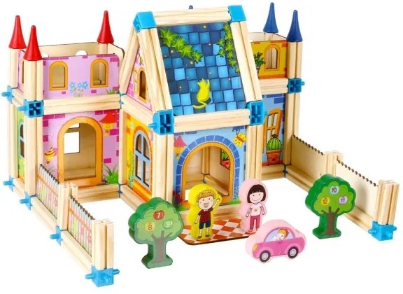 Set de construcție din lemn Castel - 2Kids Toys