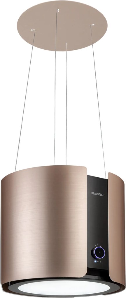 Klarstein Skyfall, hota insula, Ø 45 cm, recirculare, 413 m³ / h, LED, auriu