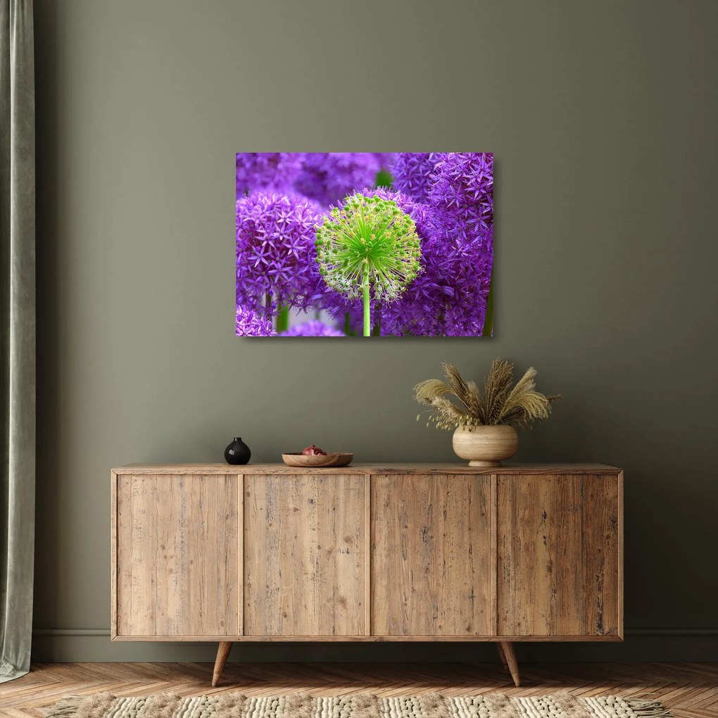 Tablou pe sticlă cu floare (70x50 cm)