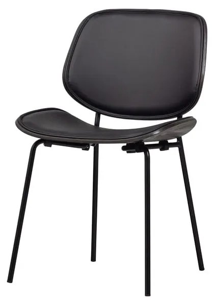 Scaune de dining negre 2 buc. din imitație de piele Close In – WOOOD