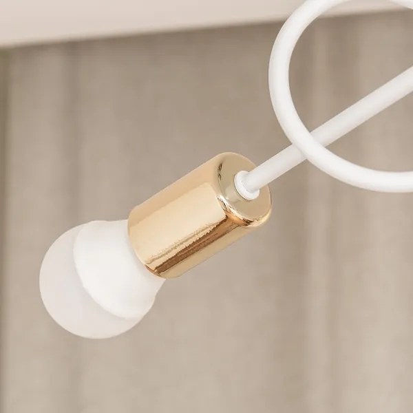 Lustră aplicată OXFORD 3xE27/15W/230V aurie/albă