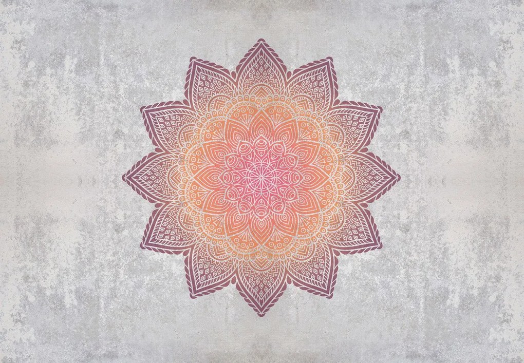 Fototapet - Mandala cu motiv de beton (147x102 cm)