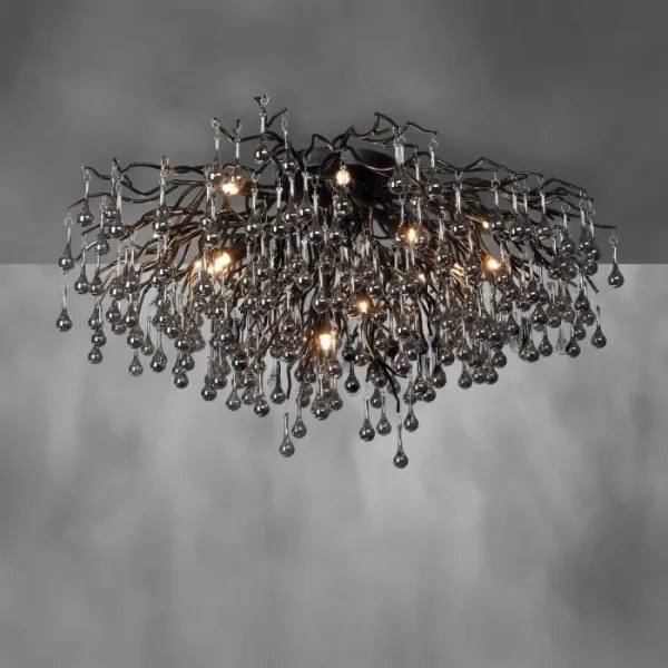 Paul Neuhaus 8092-18 - Lustra aplicată ICICLE, 14 x G9/40W/230V, Ø 100 cm, negru