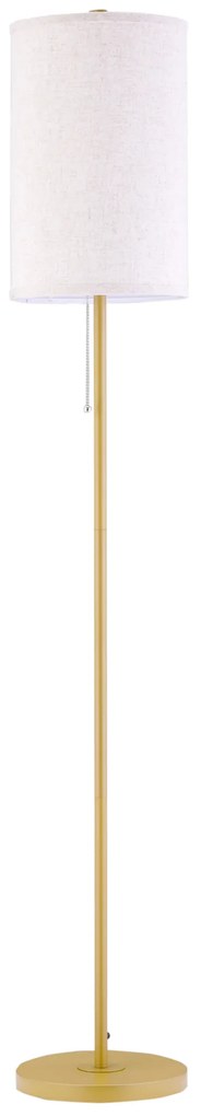 HOMCOM Lampadar design 40 W max. picior oțel dorat abajur material textil cremă dim. 25,5 x 25,5 x 157 cm auriu și bej | Aosom Romania