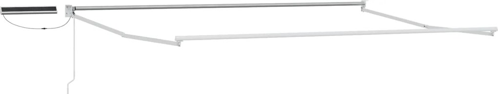vidaXL Cadru copertină retractabil electric Alb 5 x 3 m Oțel