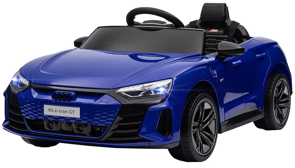 HOMCOM Vehicul electric pentru copii 12 V - telecomandă parentală - efecte sonore, luminoase - Audi RS E-tron GT albastru | Aosom Romania