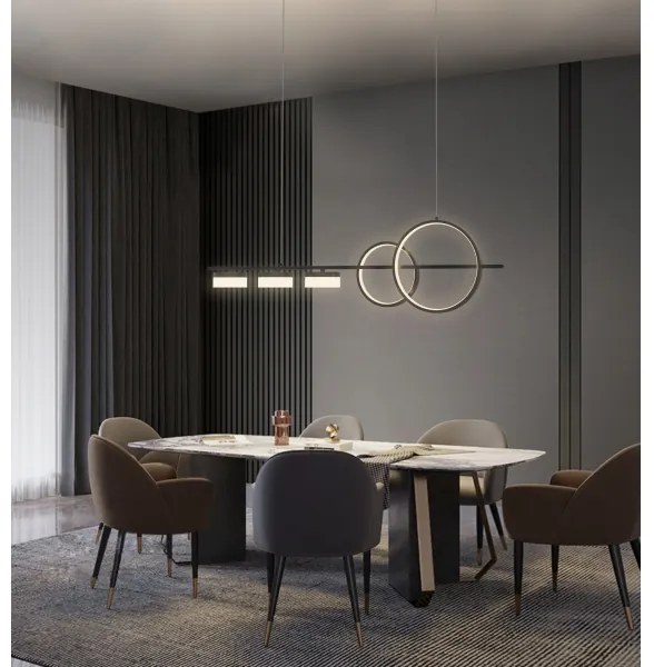 Lustră LED dimabilă pe cablu Wofi 7030-502 MESSINA LED/40W/230V negru