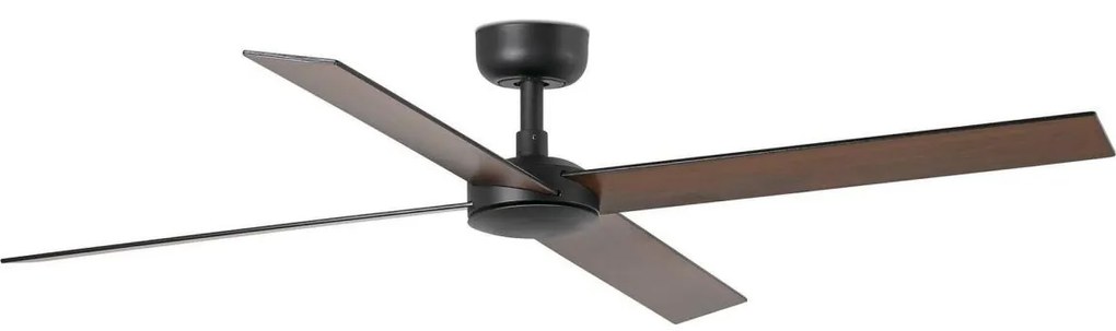Ventilator LED de tavan FARO 34356WT RUDDER L maro/negru d. 132 cm WT + telecomandă
