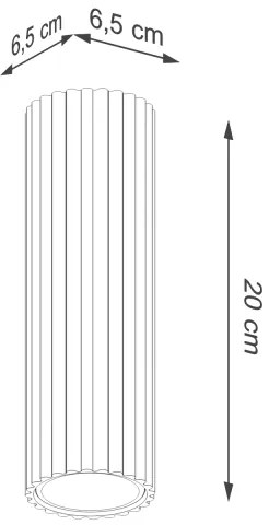Spot Sollux SL.1588 KARBON 1xGU10/10W/230V 20 cm crem