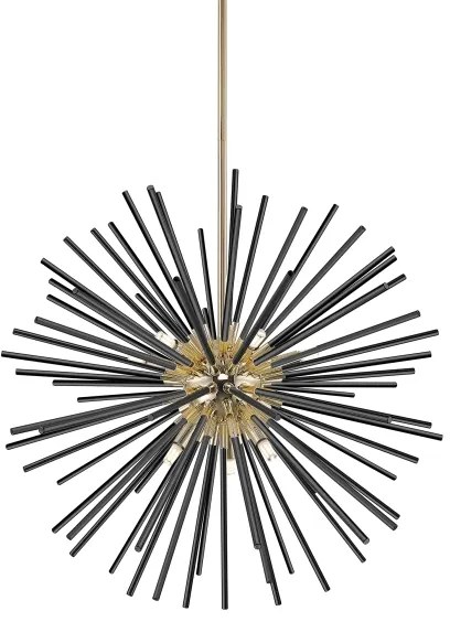 Lustră pe tijă Zuma Line P0491-09C-F7BC URCHIN 9xG9/42W/230V auriu/negru