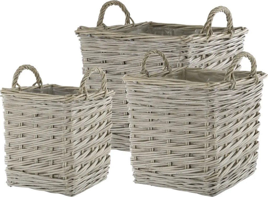 Set 3 Ghivece French Basket, Kalathi