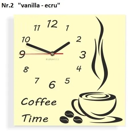 Ceas de perete Coffee Time Vanilie-ecru