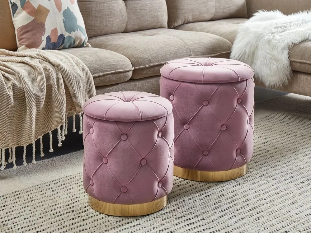 Set 2 buc taburete Puble (roz). 1082038