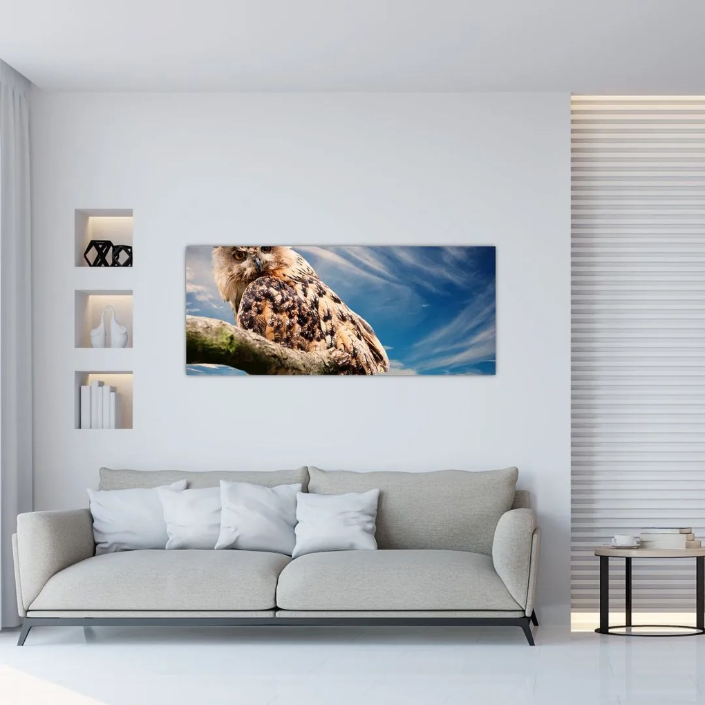 Tablou cu bufnița (120x50 cm)