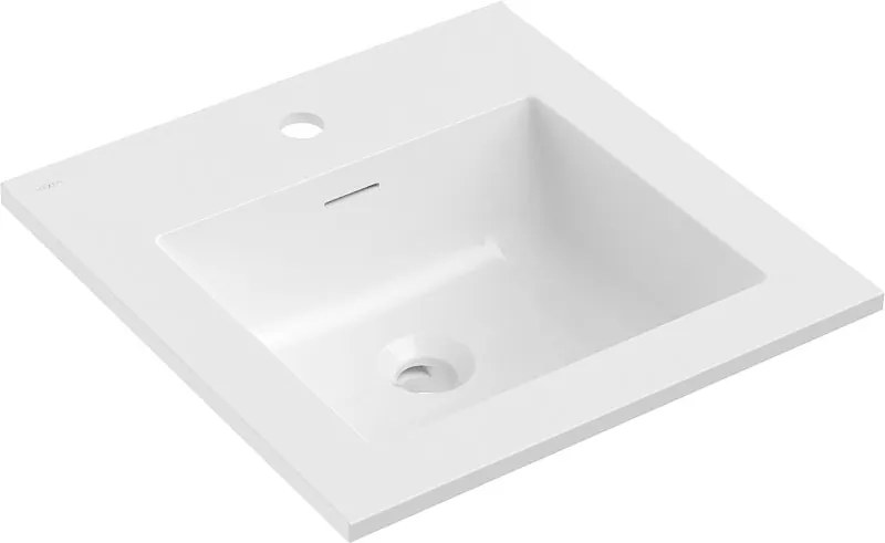 Mexen Otis chiuvetă încastrată în blat 46 x 46,5 cm, alb lucios - 25184500