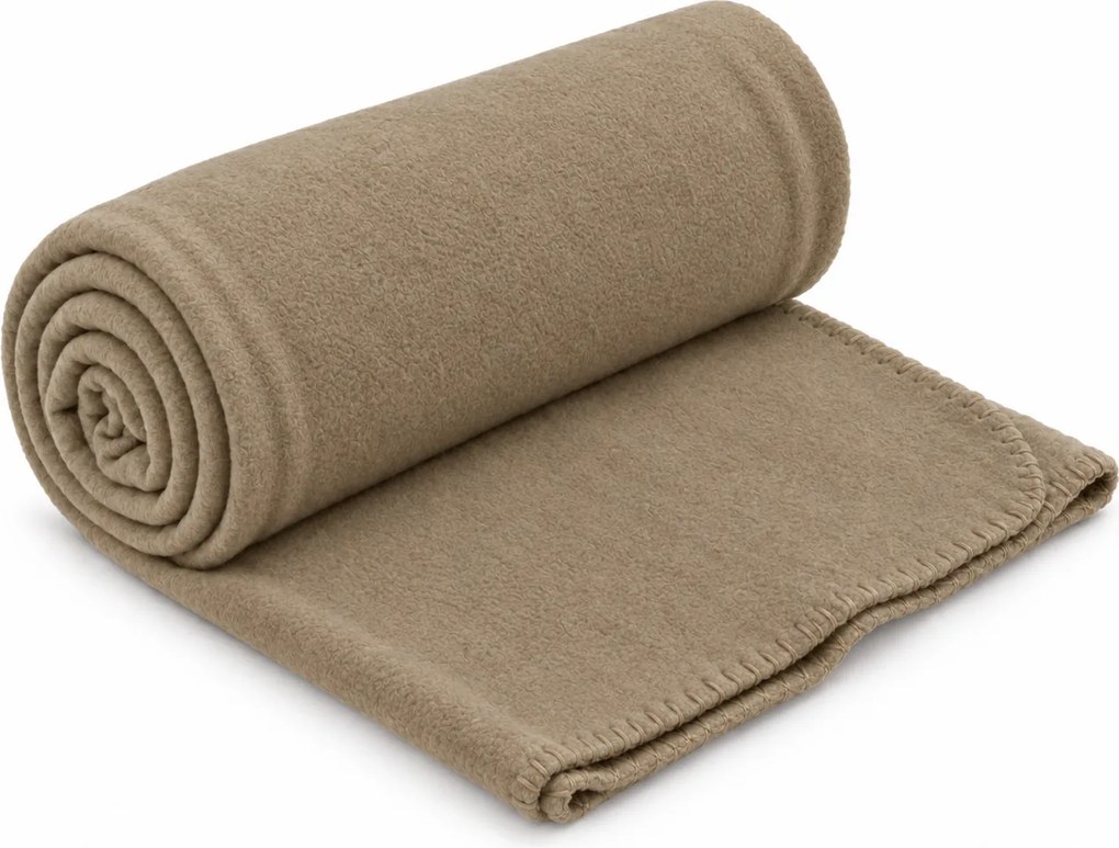 Patura fleece MELVIRA DUO, svetle neagra Dimensiune: 180 x 200 cm