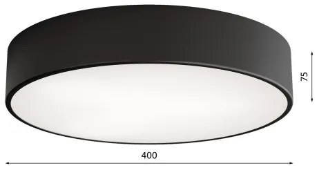 Plafonieră LED CLEO 43W 230V 3000K, Ø 40 cm, negru